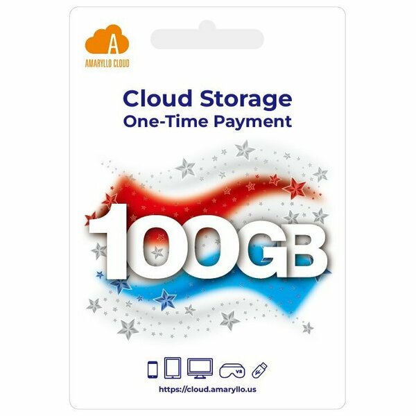 Amaryllo Cloud One-Time Payment 100GB Gift Card AGC2102L01